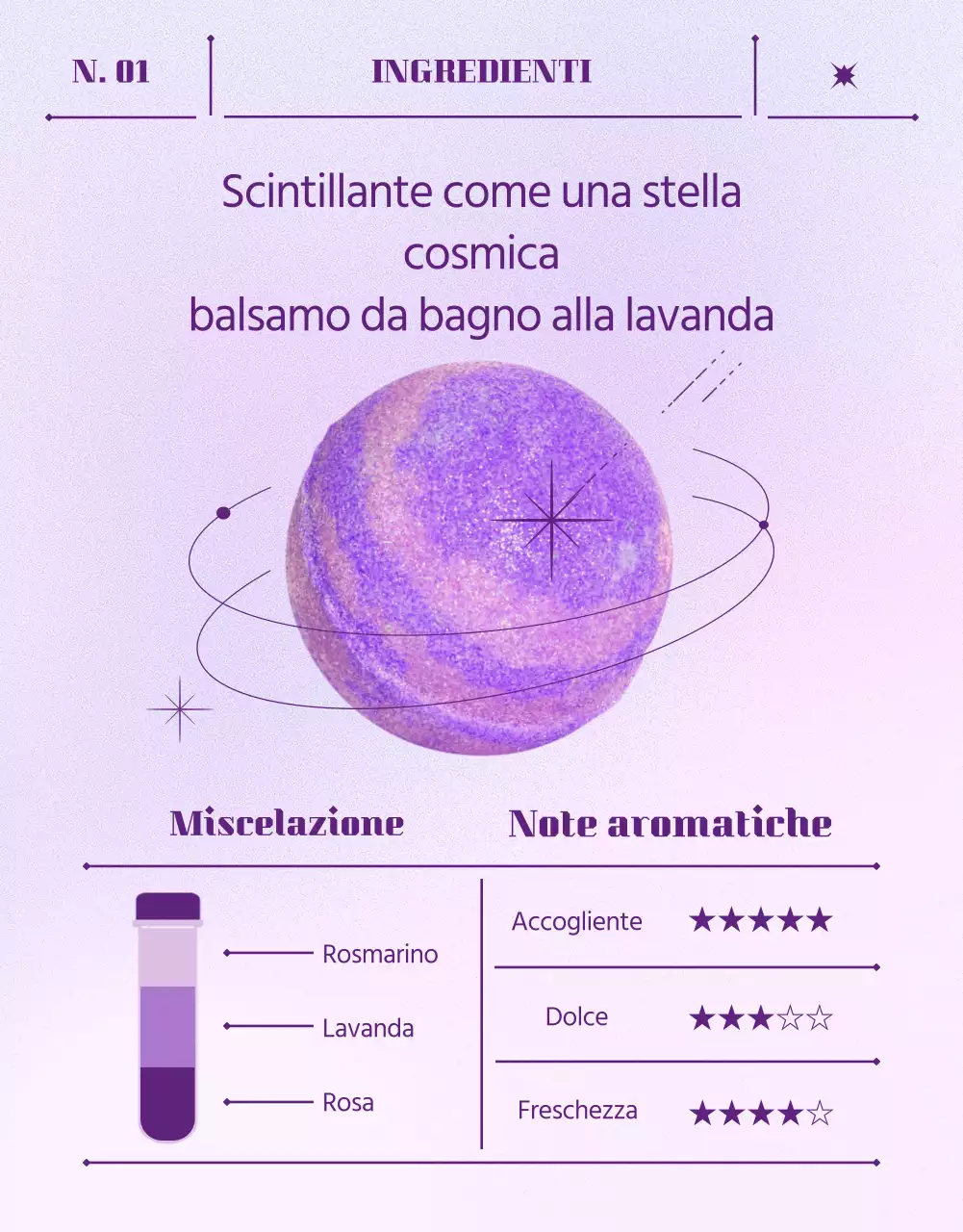 Vendere bombe da bagno viola, spaziali e geometriche