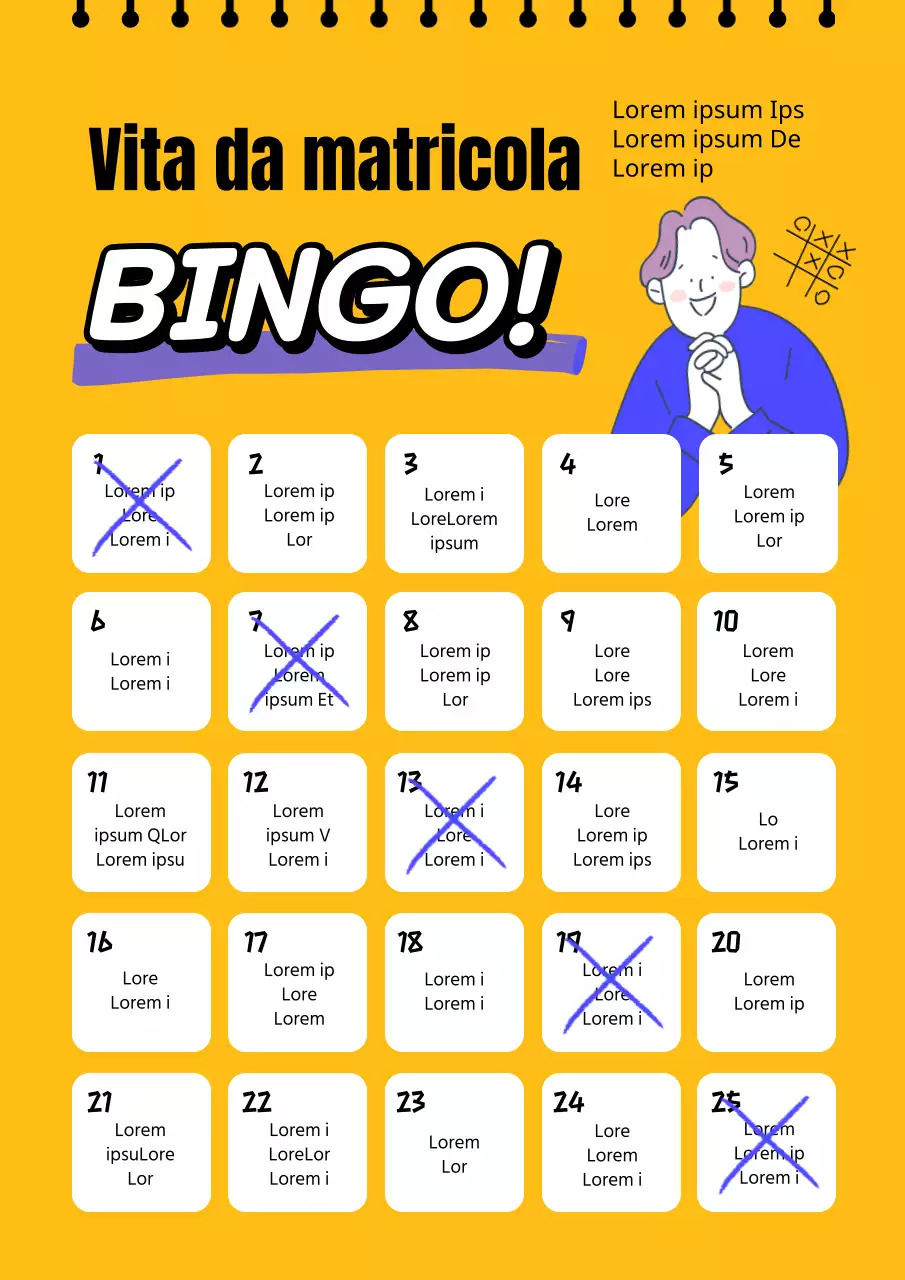 Mission Bingo, una missione dal volto fresco e dalle vibranti tonalità gialle.