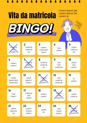 Mission Bingo, una missione dal volto fresco e dalle vibranti tonalità gialle.