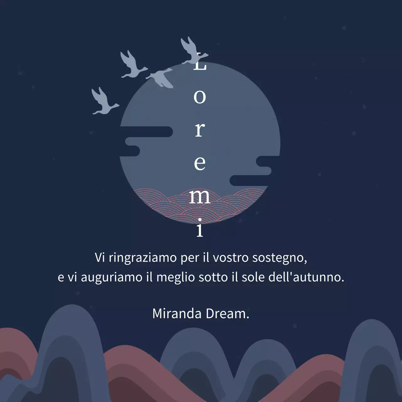 Grazie Chuseok di lusso blu navy