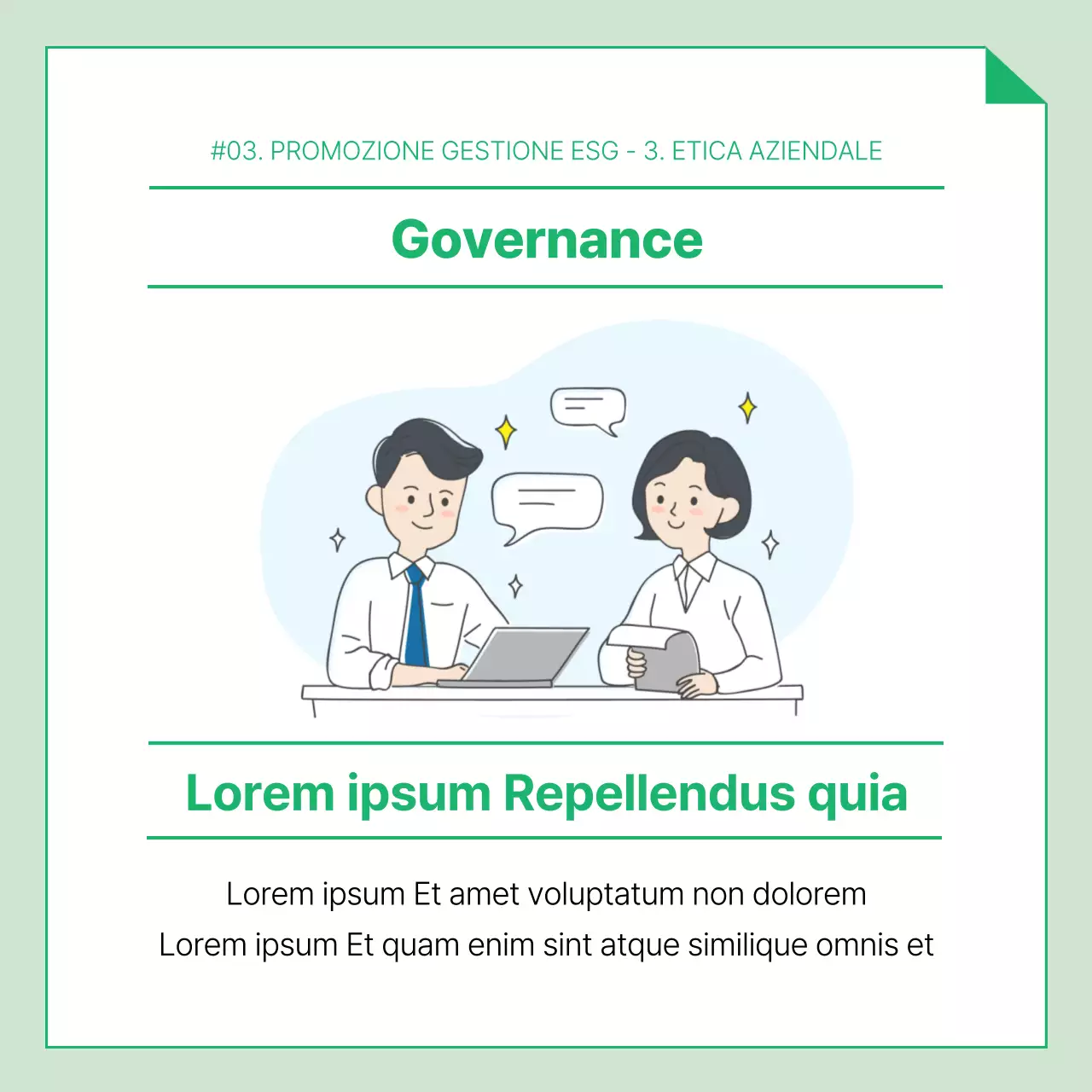 Strategia di gestione ESG in bianco e verdeAnteprimaGestione aziendaleTrendsCardNews