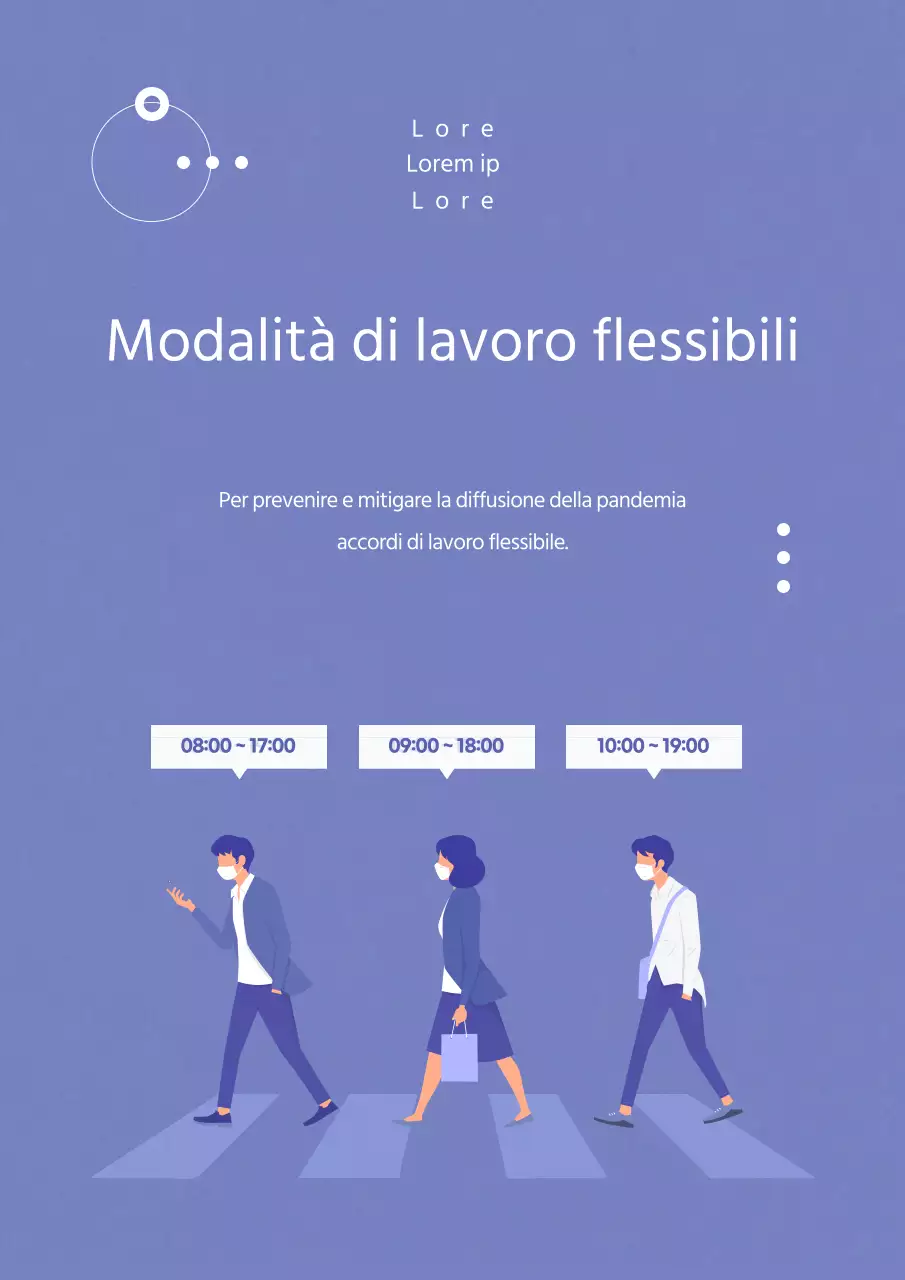 Annunci in situazioni diverse con illustrazioni della vita quotidiana delle persone in colori tranquilli