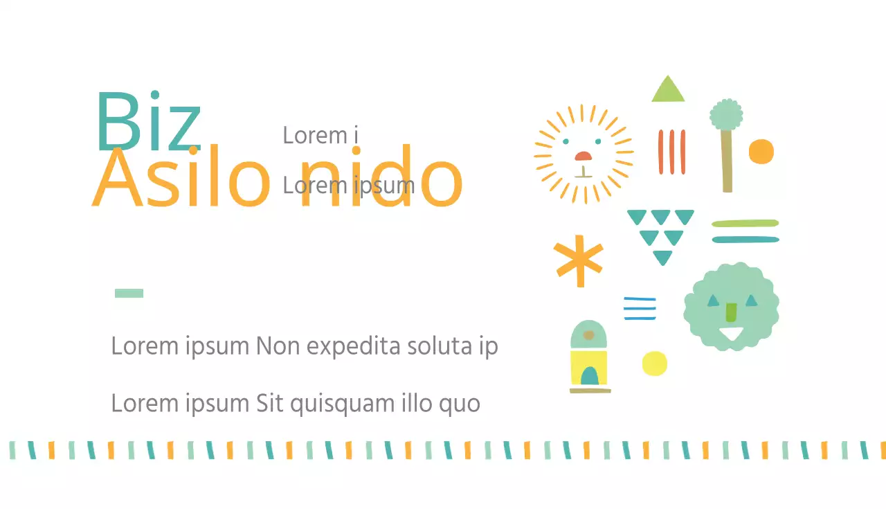 Biglietto da visita per insegnante di scuola materna con perline