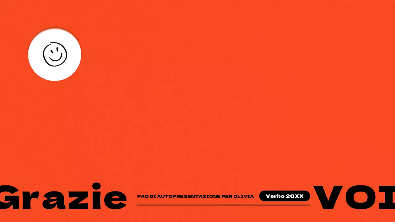 Una semplice infografica di concetto a gradienti in arancione e bianco Chi siamo