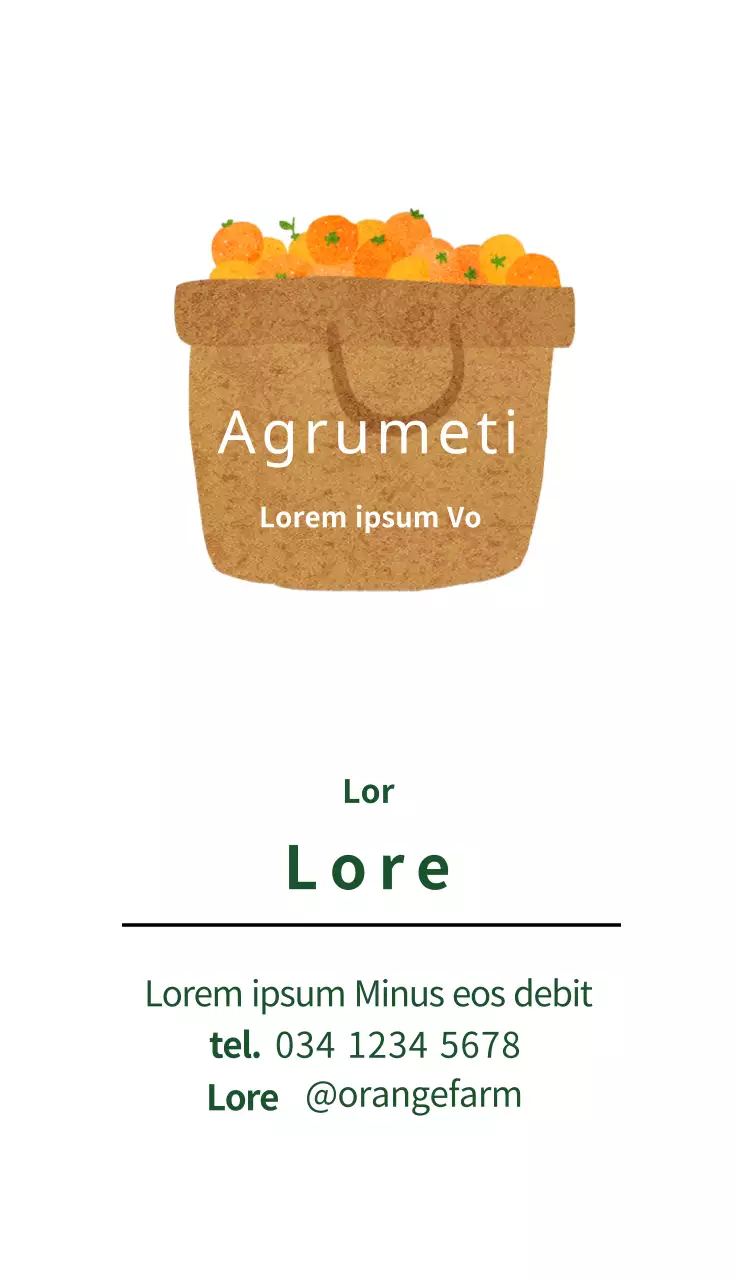 Verde illustrazione fattoria di agrumi carino