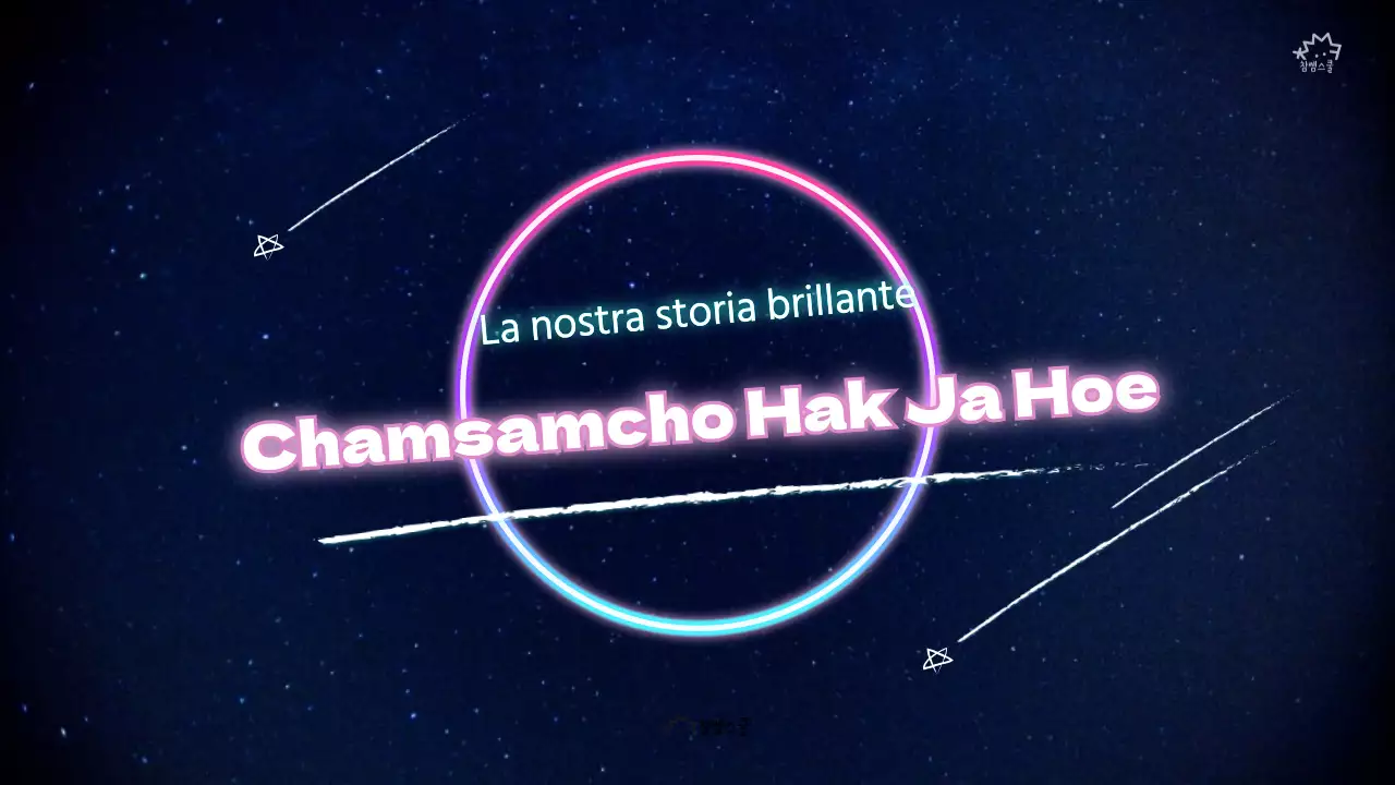 Un concetto cosmico al neon rosa e blu navy