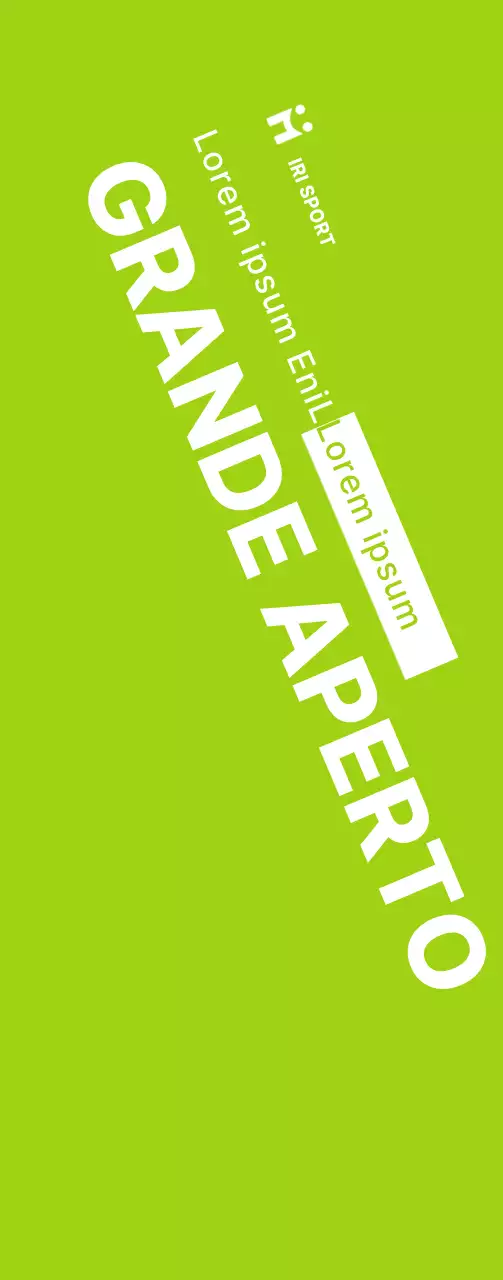 Un concetto pulito in bianco e verde lime per annunciare e promuovere eventi di vendita aperta di abbigliamento sportivo.