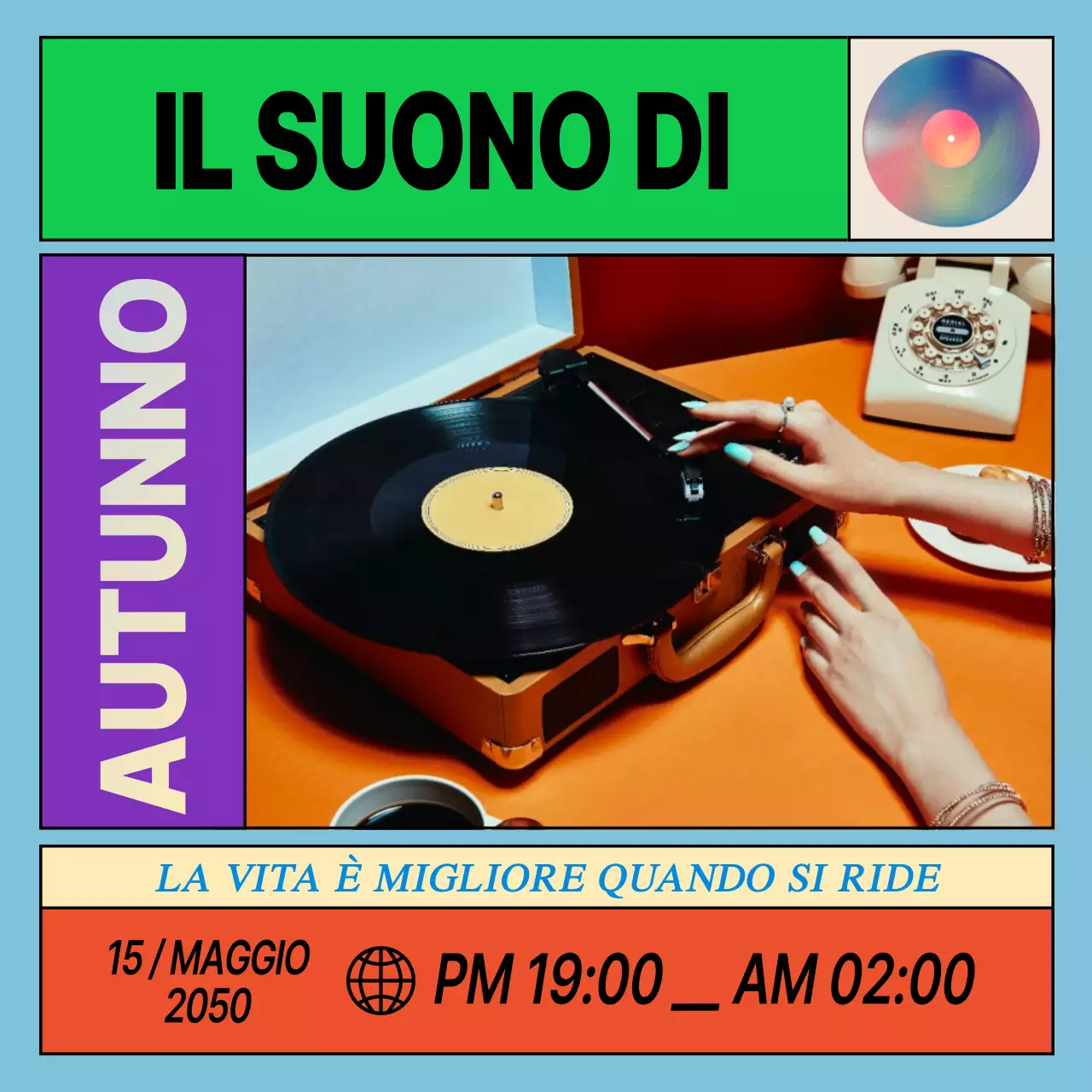 Un festival di viola e arancione