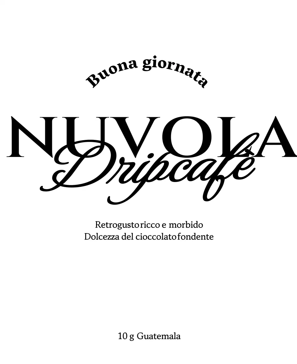 Semplici chicchi di caffè con accenti di testo nero