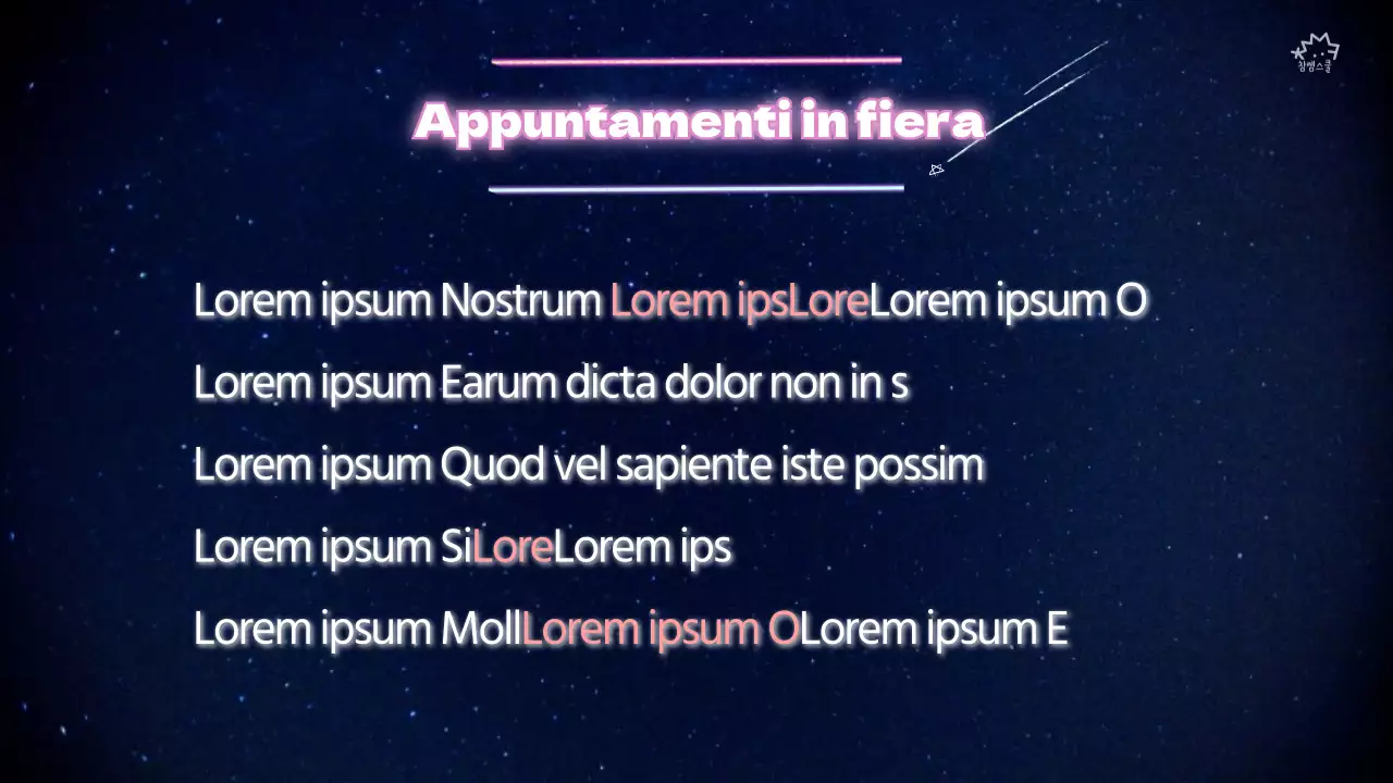 Un concetto cosmico al neon rosa e blu navy