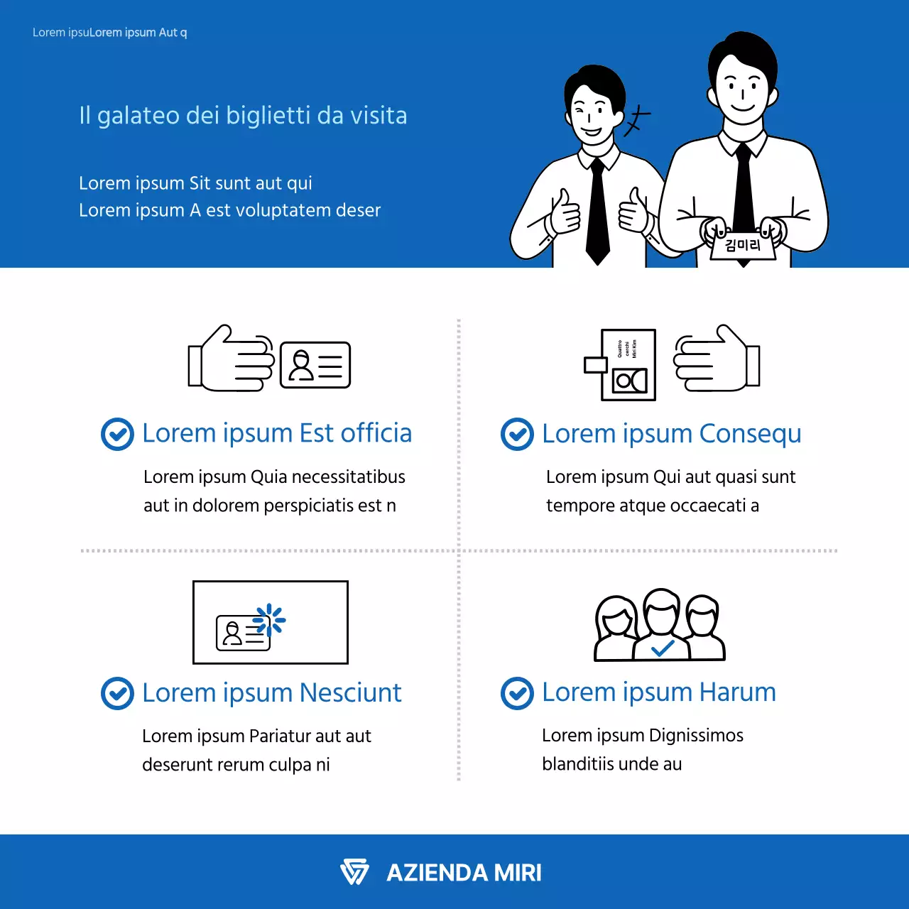 Biglietto da visita blu SupermanNews