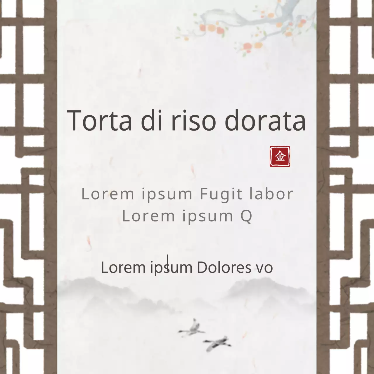 Torta di riso dorata