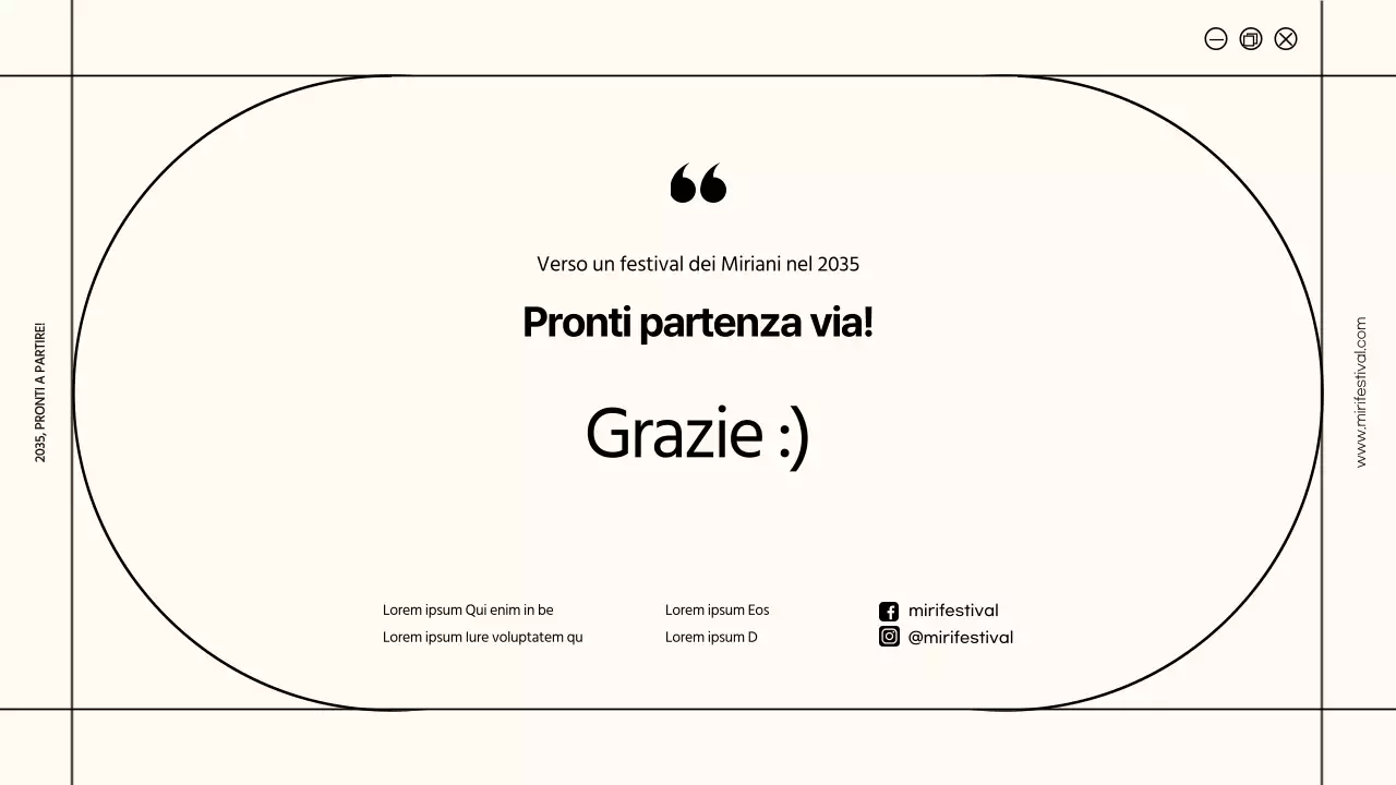 Le cornici avorio e giallo evidenziano la proposta del festival universitario