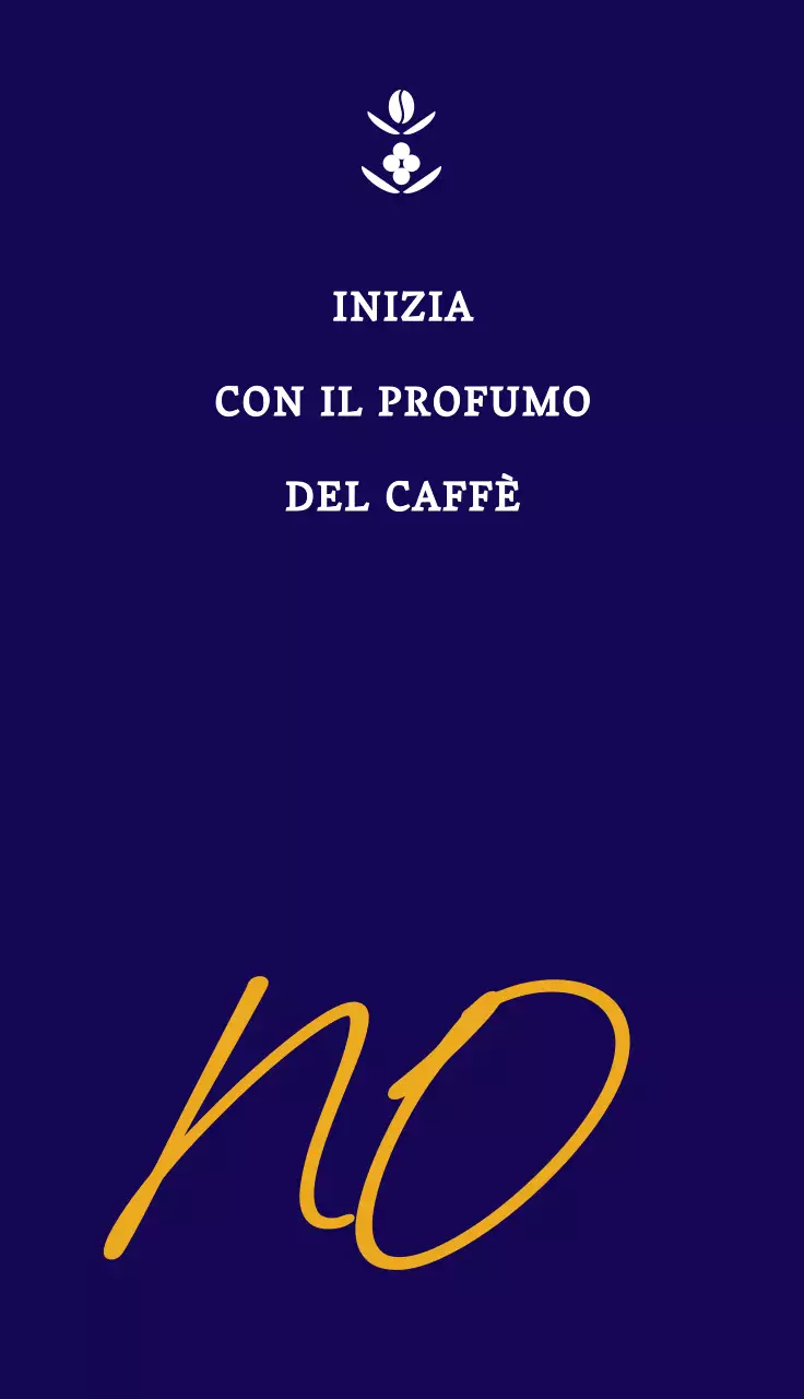 Design di classe per un caffè con logo a forma di fagiolo bianco e giallo