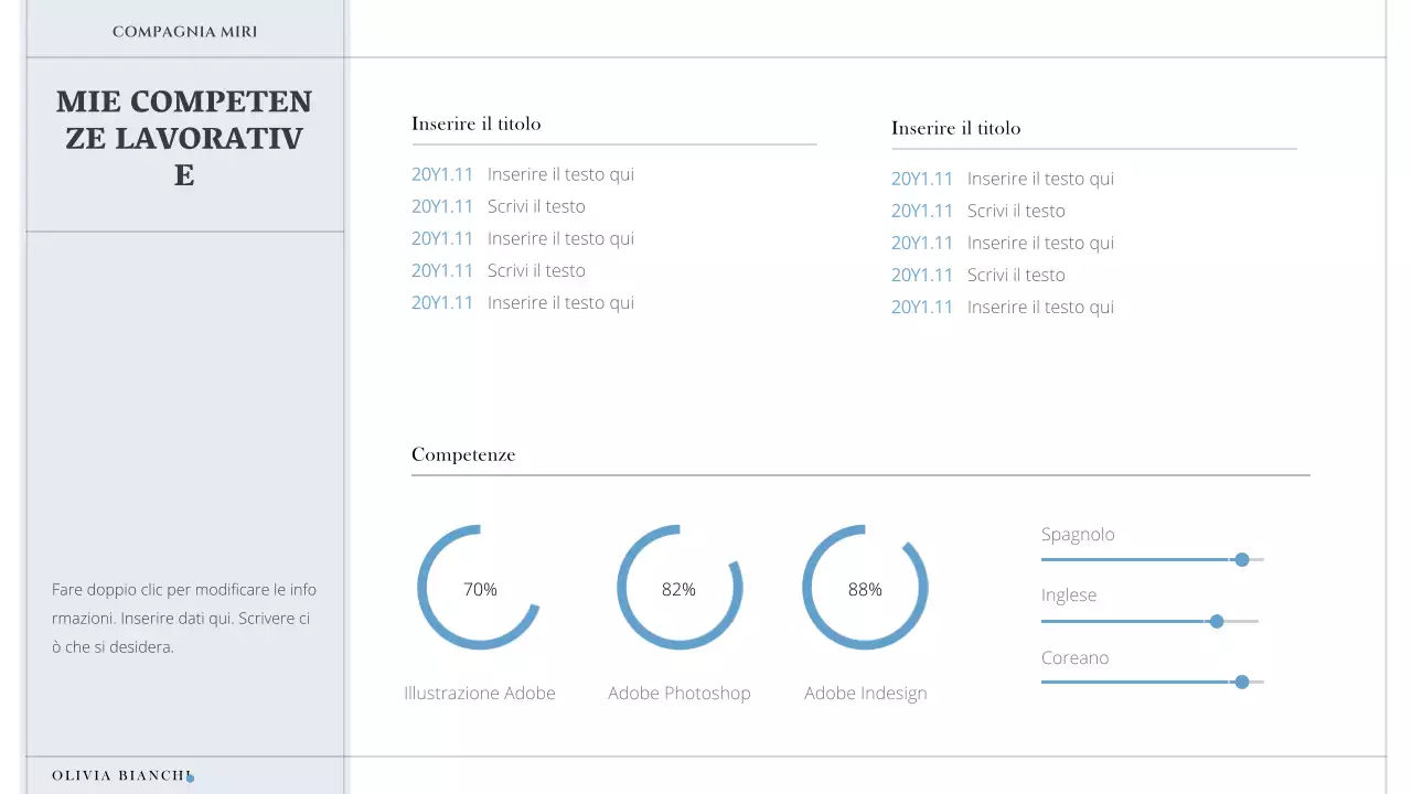 Una lettera di presentazione semplice e minimalista in bianco