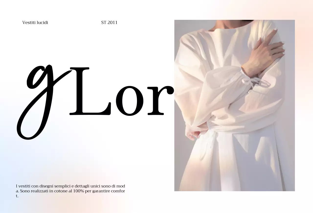 Negozio di abbigliamento semplice e lucido con sfumature