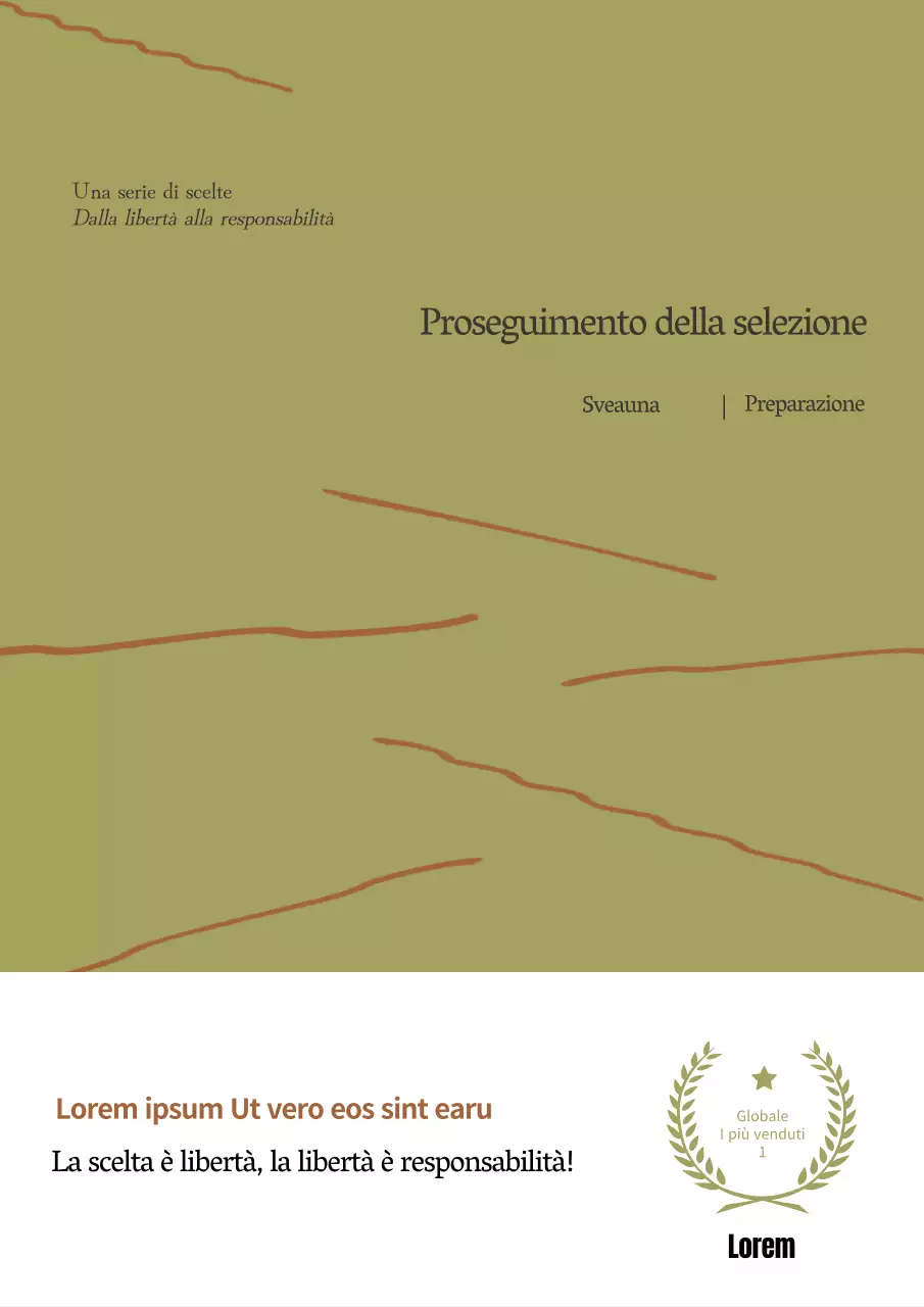 Saggio con lunghezza su sfondo verde kaki lime