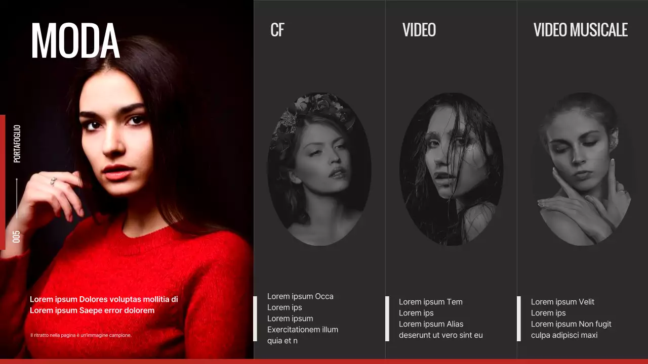 Slip modello di marca di tendenza in rosso e bianco