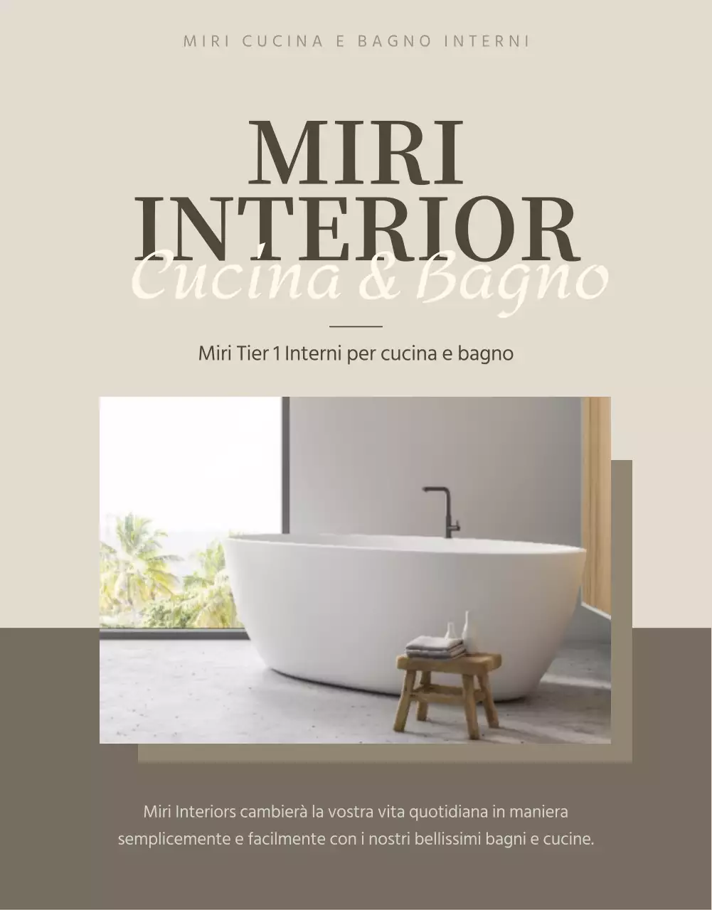 Dettagli costruttivi di bagno e cucina semplici e marroni