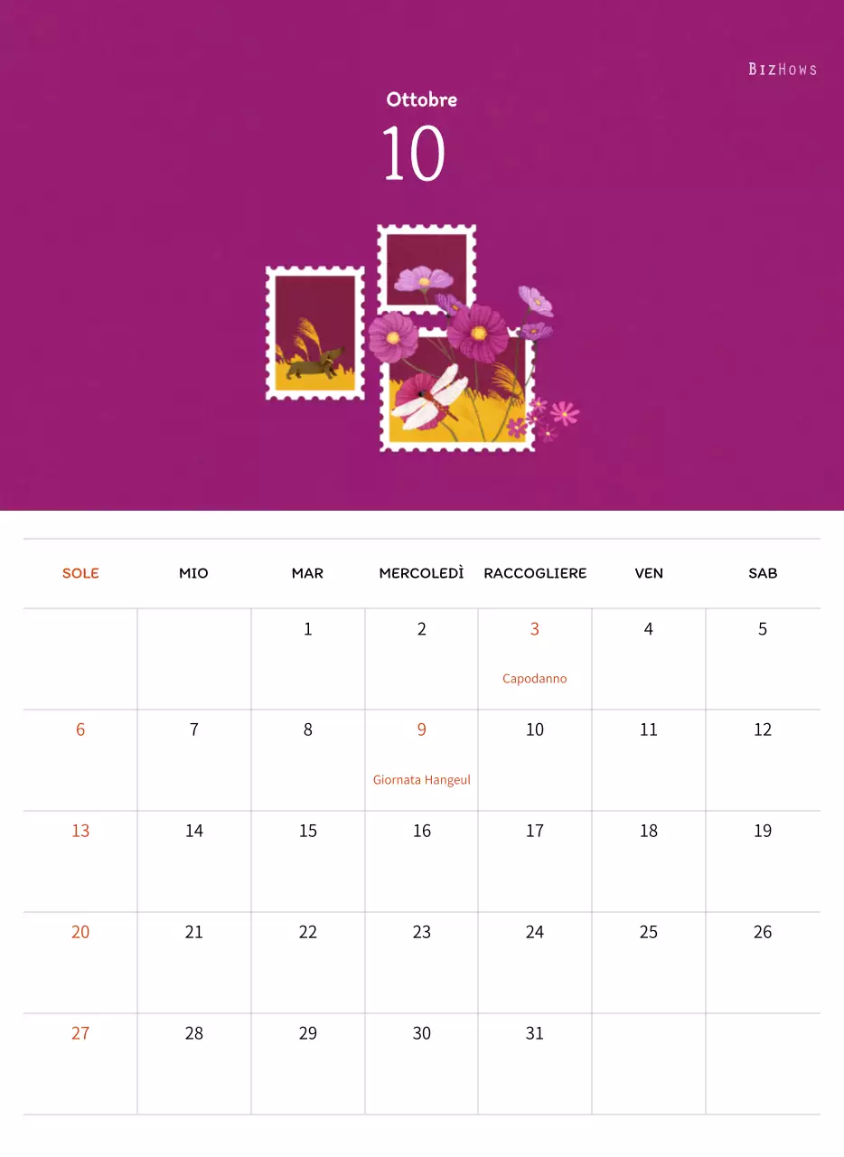 Illustrazioni di francobolli con un concetto caldo