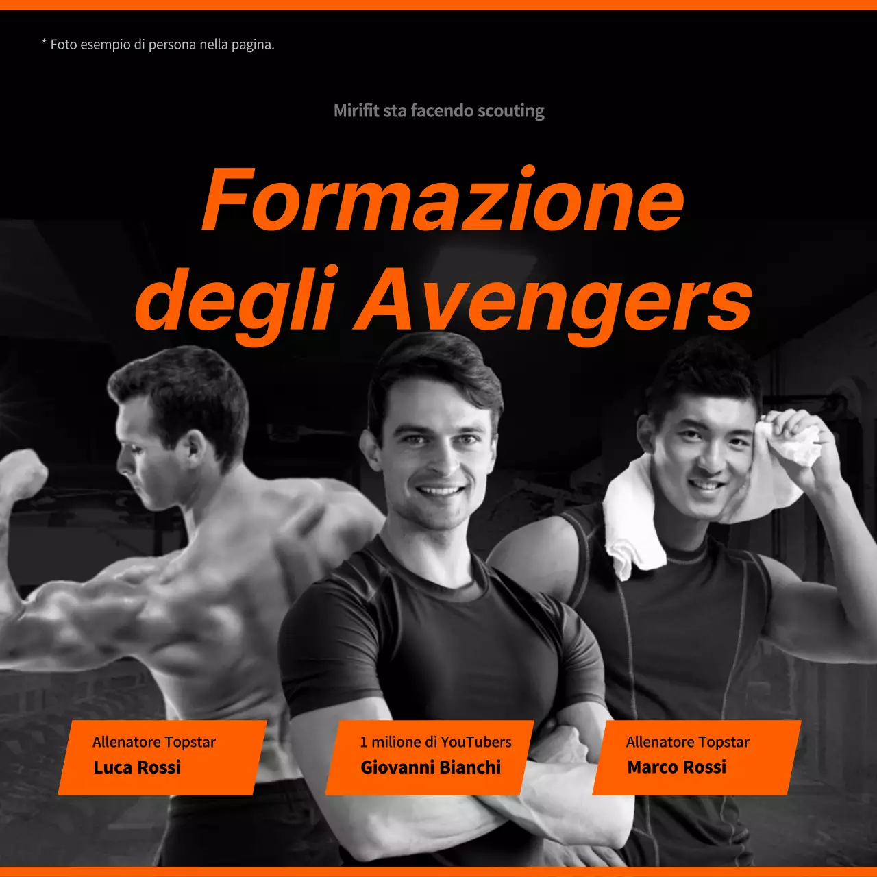 Introduzione dei servizi a domicilio in nero e arancione