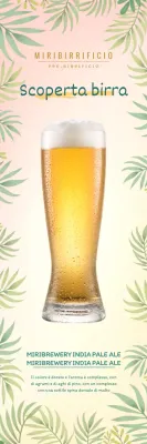 Striscione sulla birra artigianale tropicale