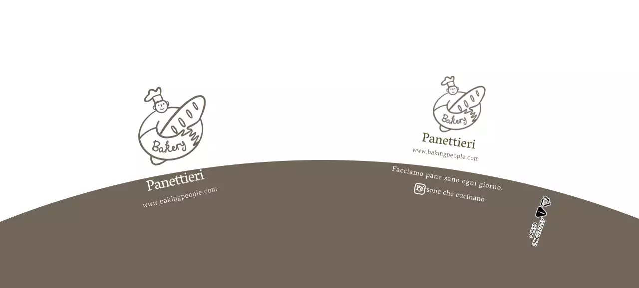 Bianco Marrone Illustrato Bakery Cafe