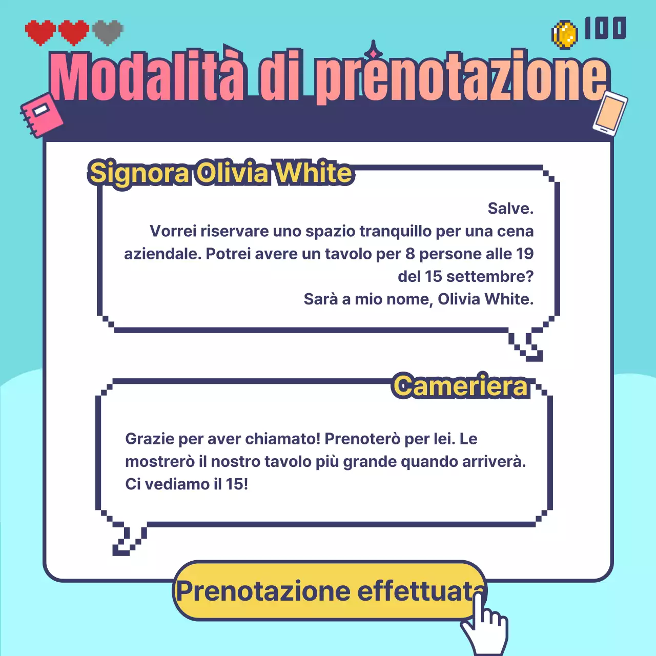 Come prenotare una cena di game quest