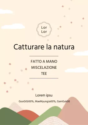 Adesivi pastello per un tè sano e rilassante