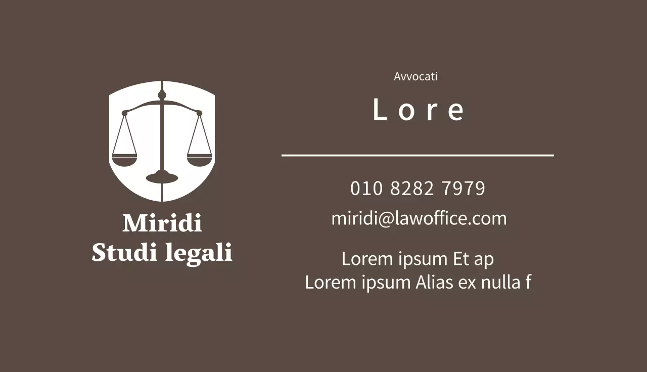 Logo marrone studio legale pulito