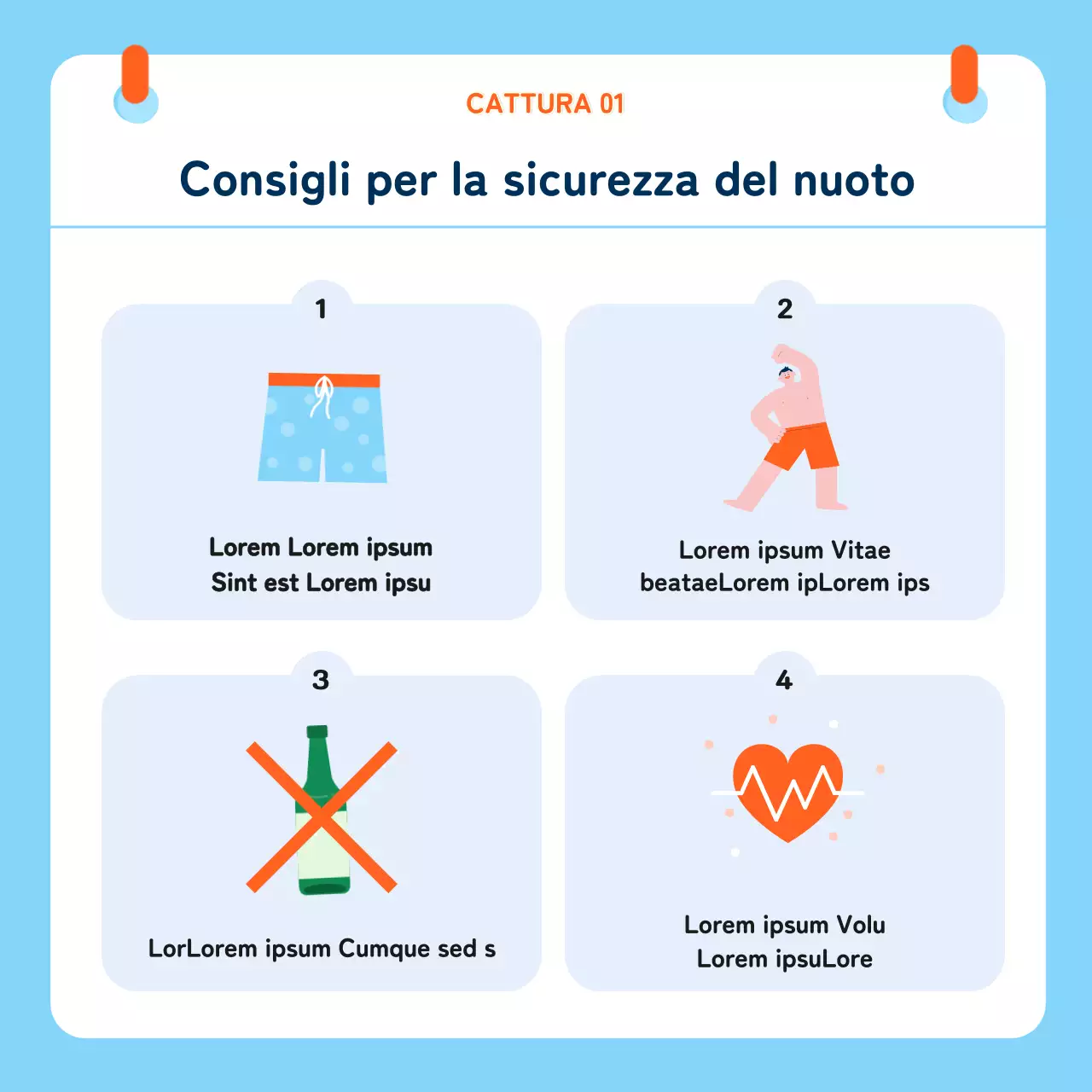 blu illustrazione di nuoto illustrazione di nuoto classe di nuoto lezioni di nuoto nozioni di base di nuoto cardnews