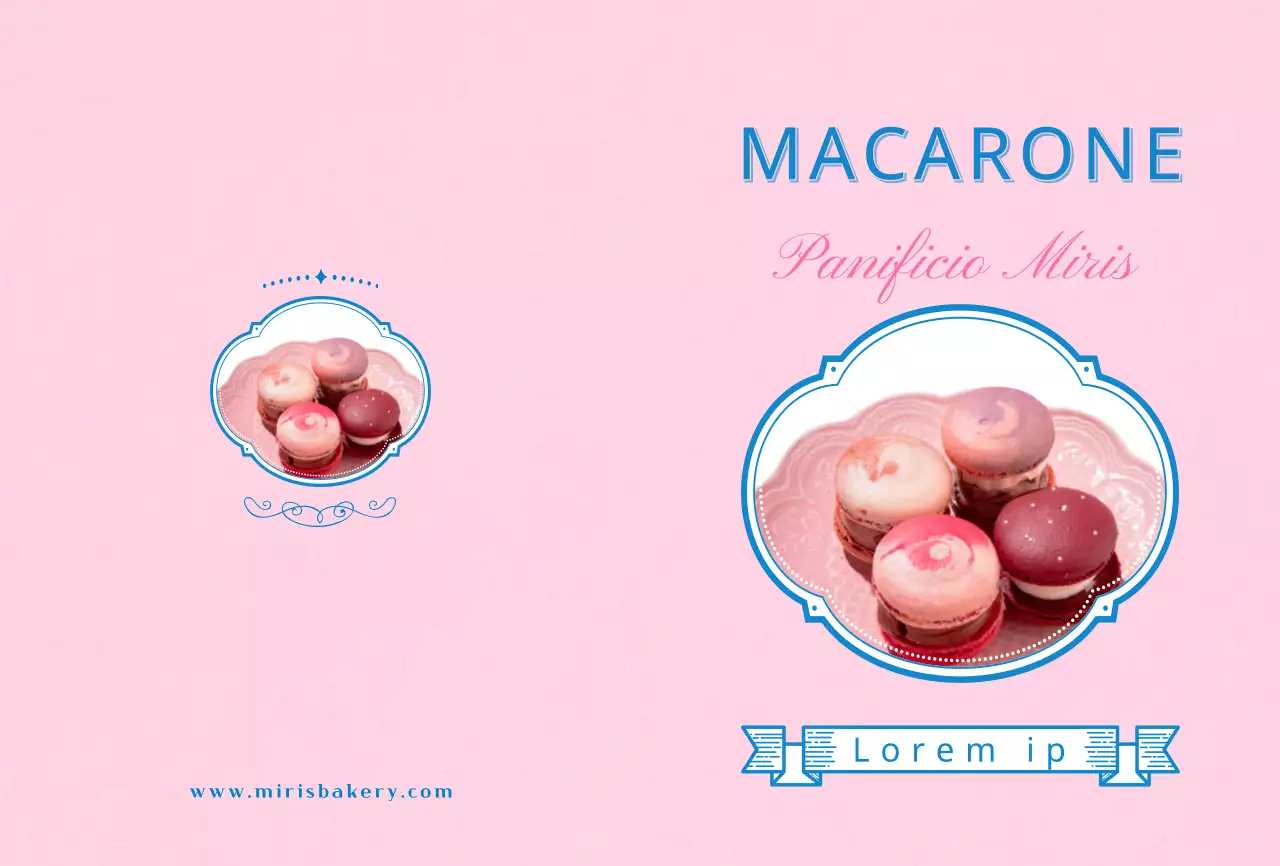 Evidenziare i titoli in rosa e blu Istruzioni per il caffè Macaron
