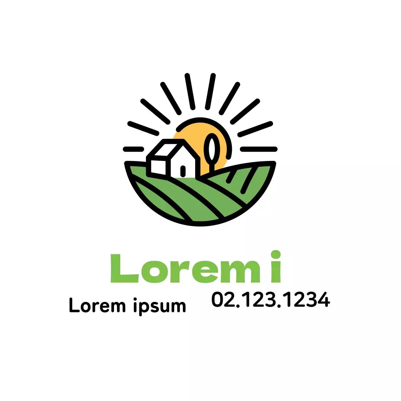 Illustrazione verde Neat Farm