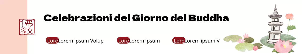 Striscione della Giornata di Buddha