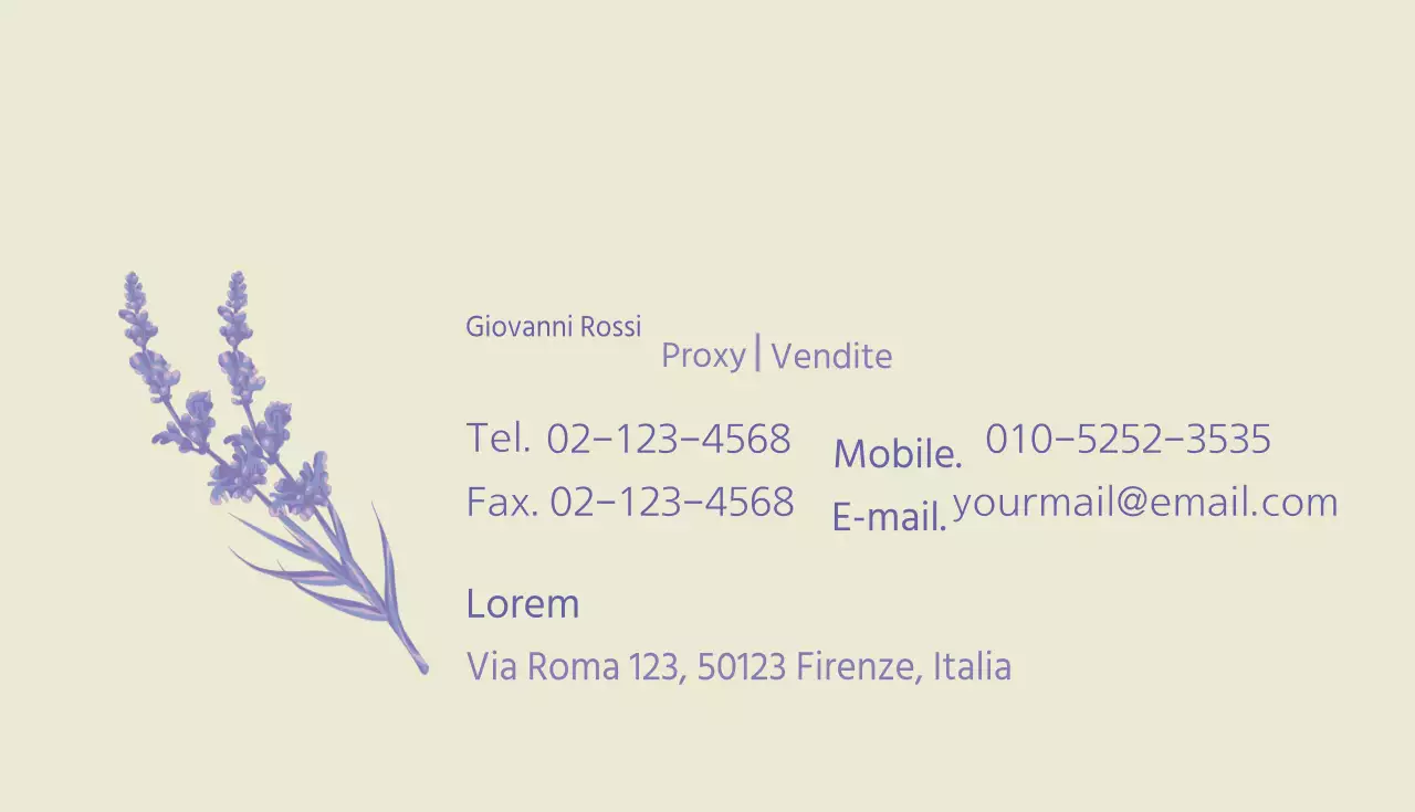 Biglietto da visita naturale