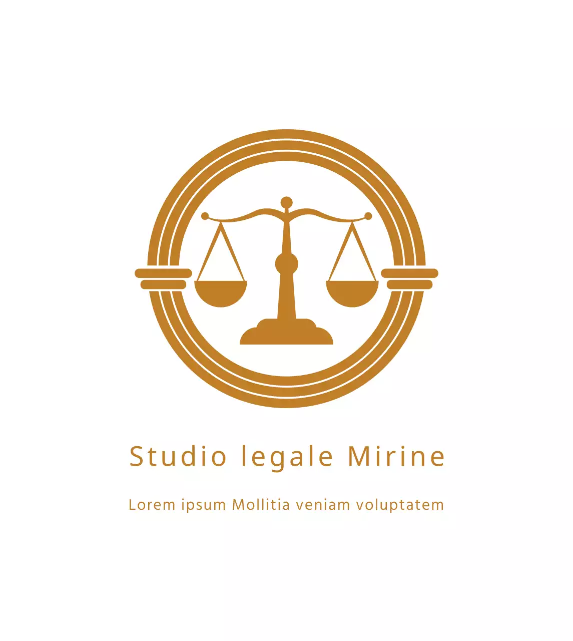 Insegna di uno studio legale con logo semplice