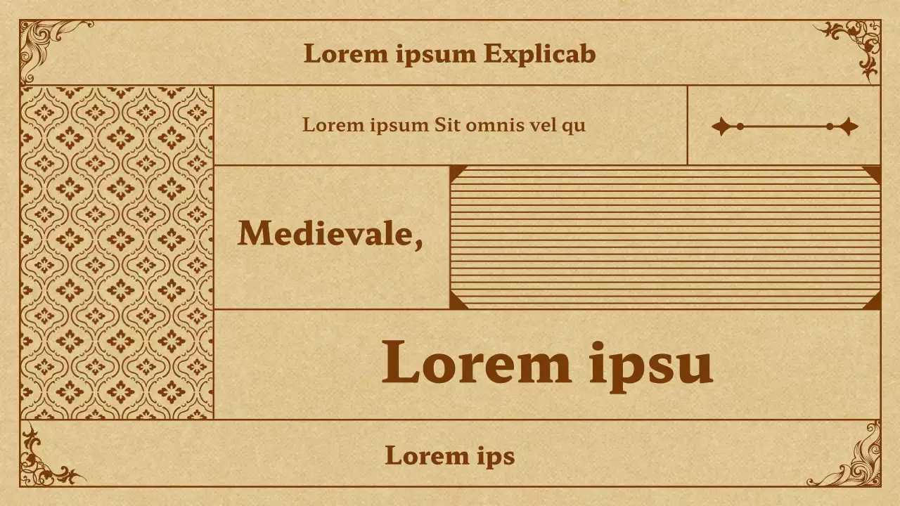 Arte medievale in beige e marrone Presentazione