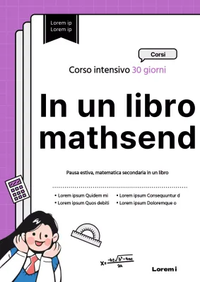 Illustrazione viola e simpatica della copertina di un libro con domande speciali