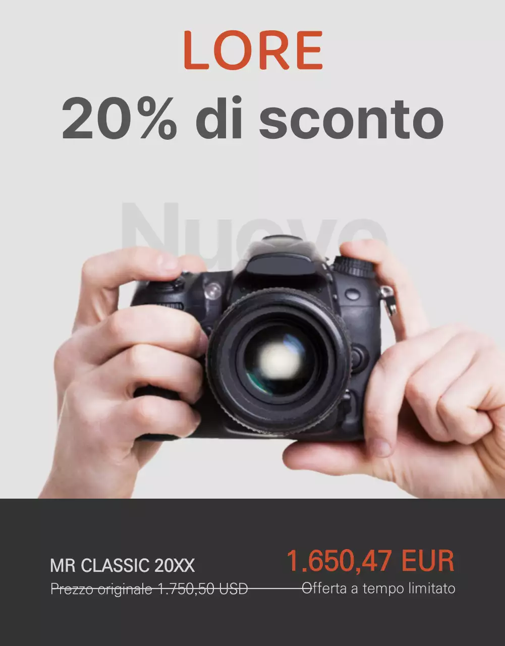 Pagina dei dettagli della fotocamera