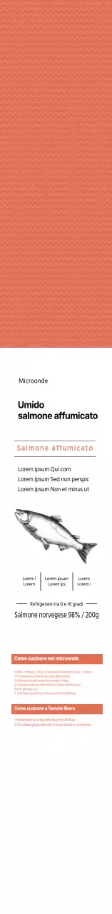 Salmone affumicato multicolore prodotto alla griglia