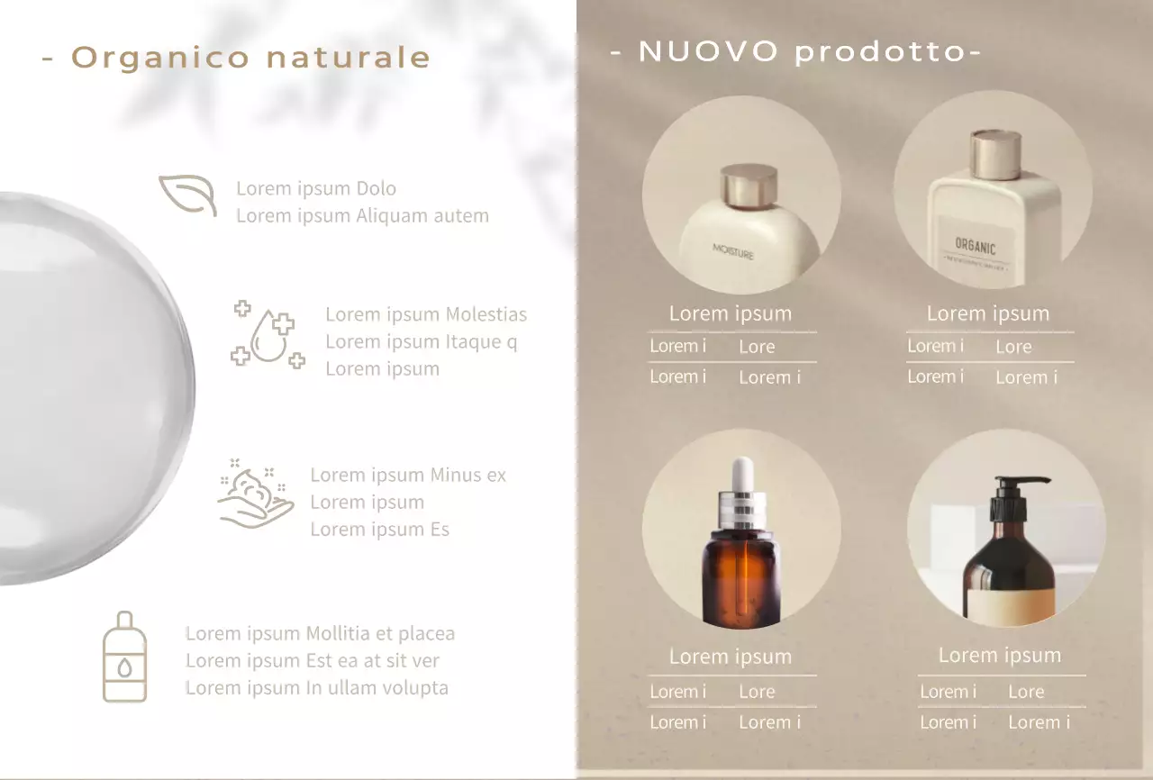 Cartolina promozionale di cosmetici beige semplice