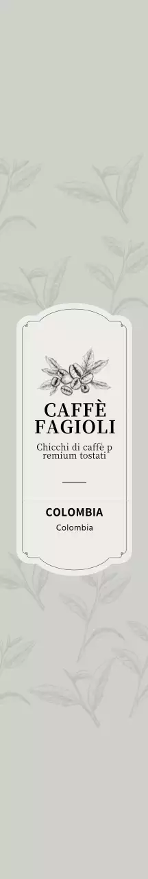 Confezione vintage di caffè in grani con illustrazione chartreuse