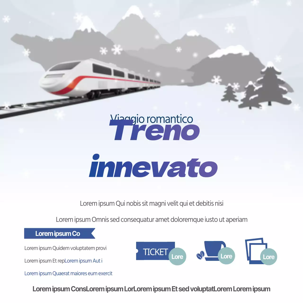 Treno innevato