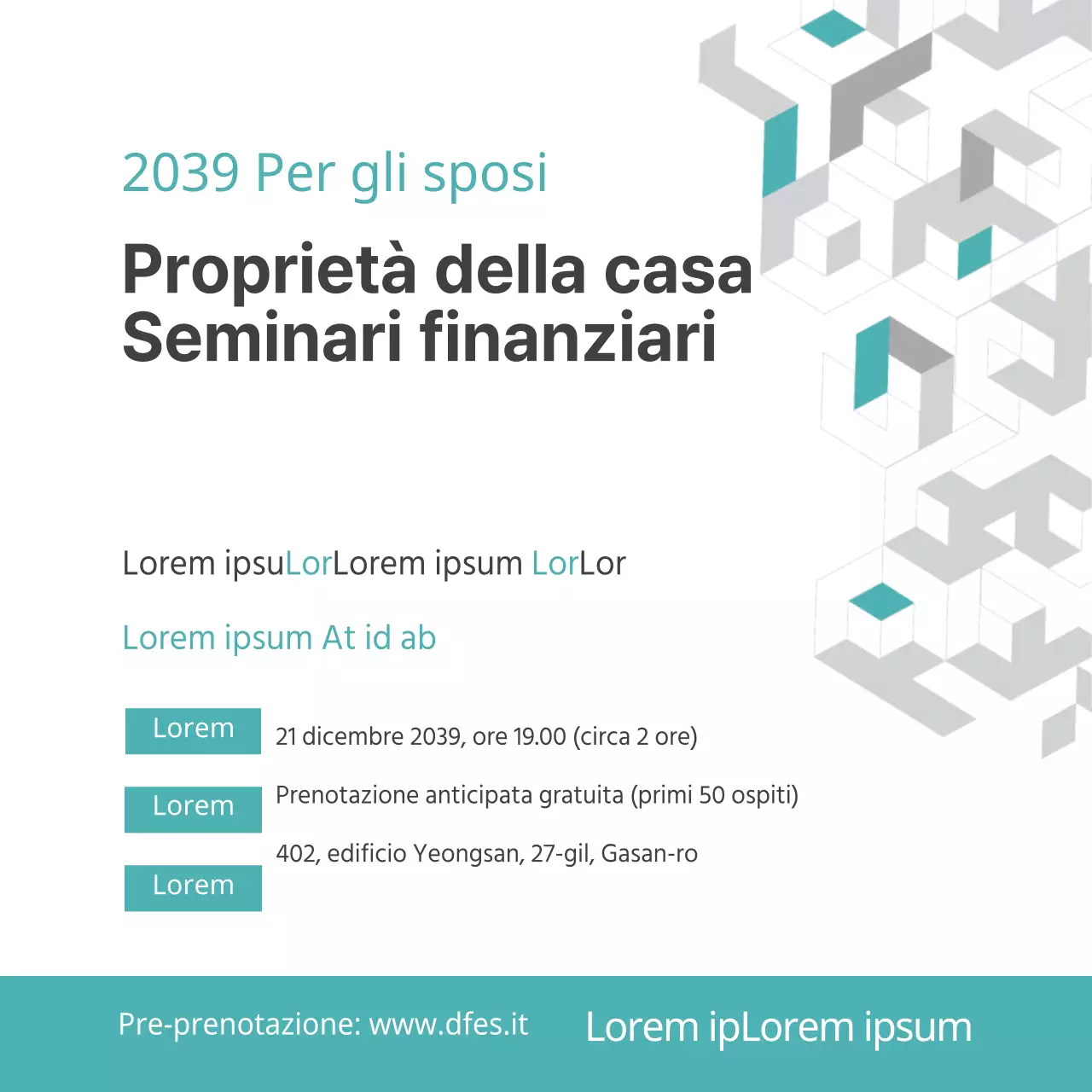Seminario sul finanziamento dell'acquisto di abitazioni