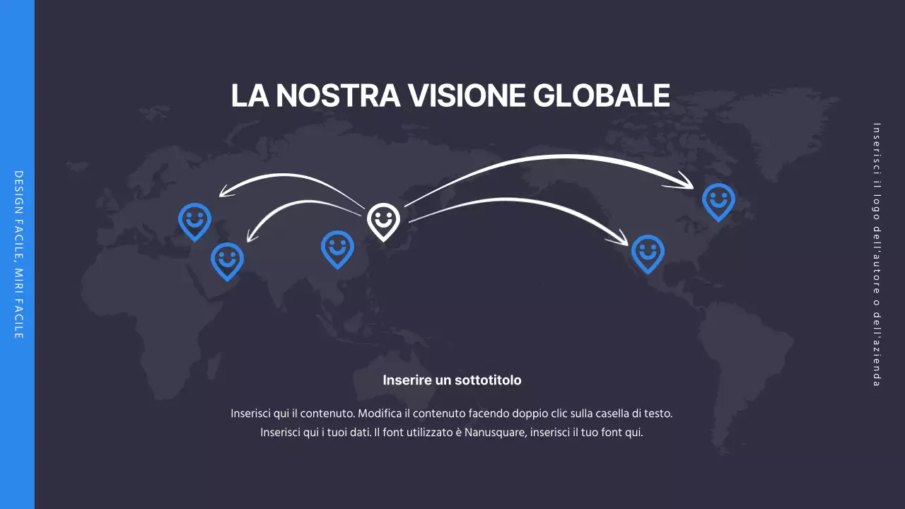 Semplice infografica MAP aziendale blu