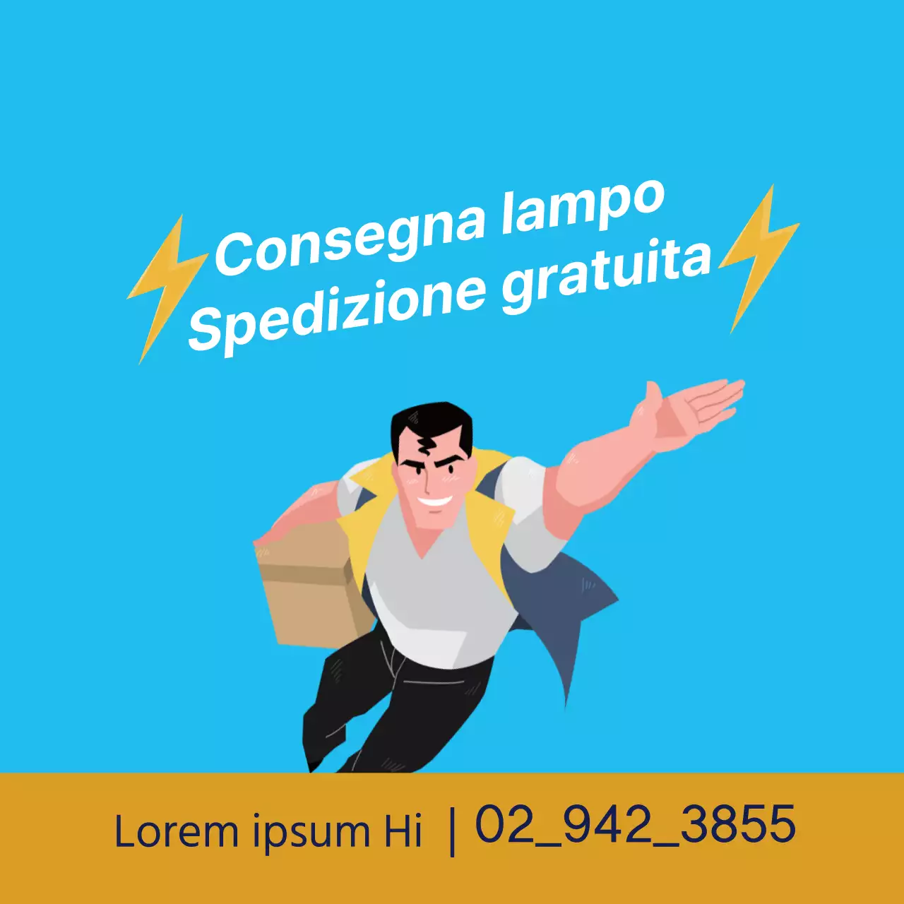 Illustrazione blu Promuovere la spedizione pulita
