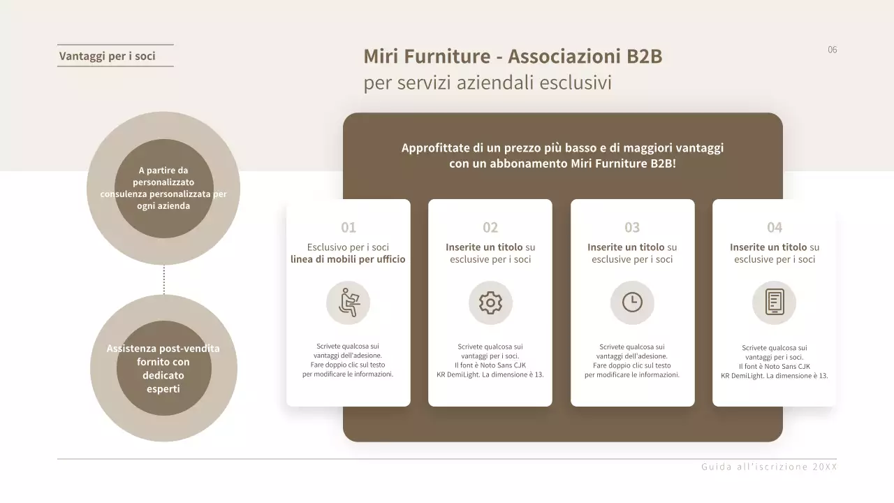Presentazione della proposta di servizio di affiliazione per mobili aziendali di Braunton