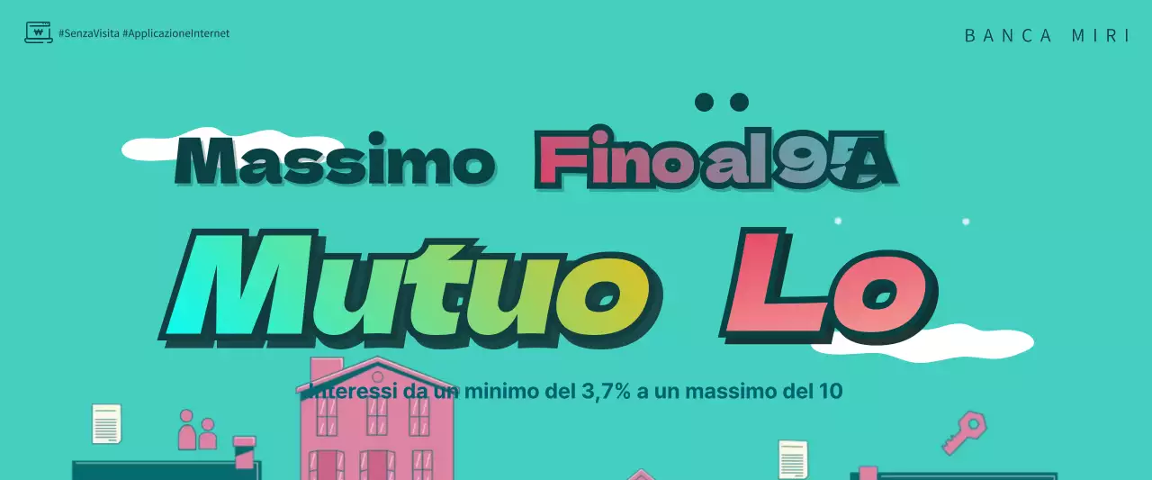 Video banner animato gif ipotecario azzurro e rosa