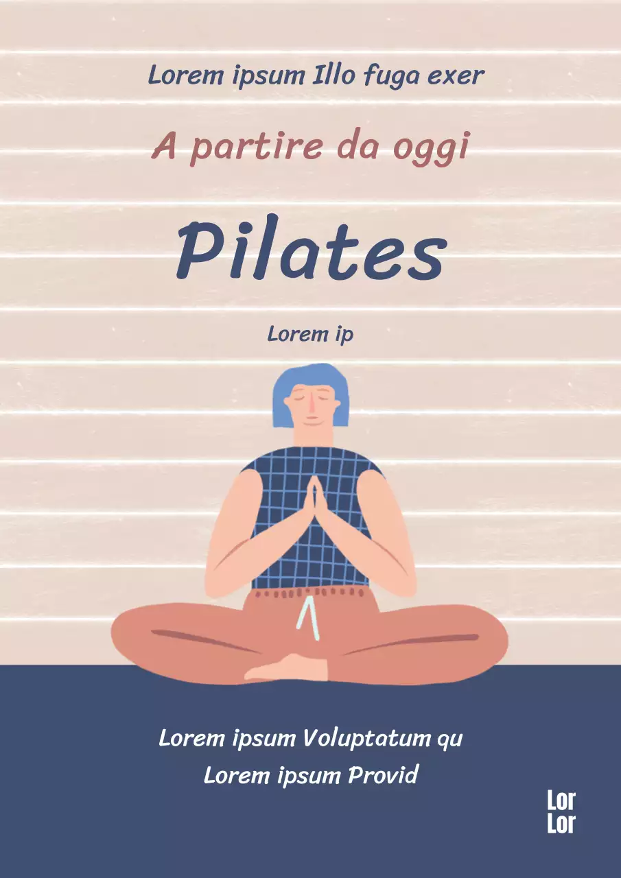 Copertina di un libro che raffigura un esercizio di Pilates rilassante con un meditatore su uno sfondo beige.