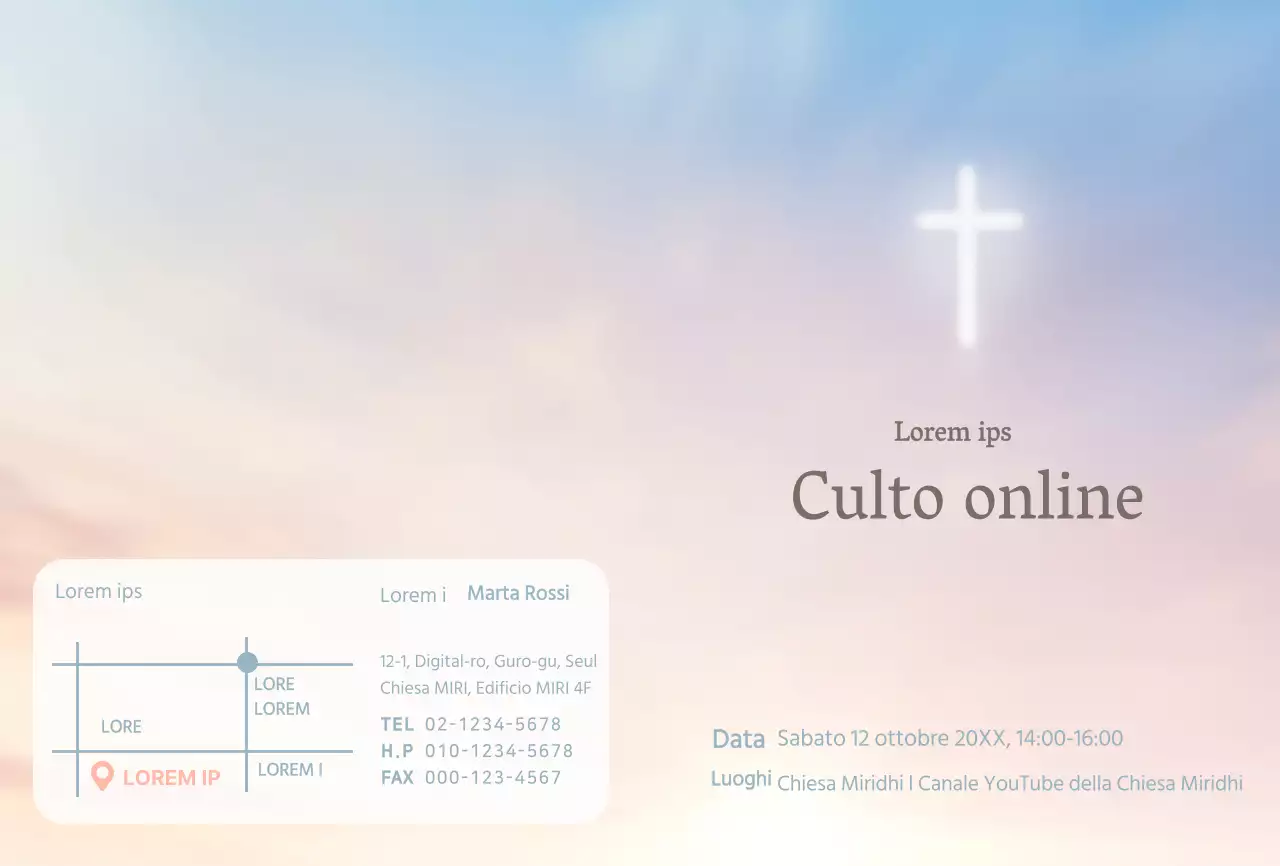Cartoline di culto online Gradient per le chiese